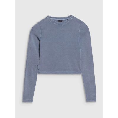 5. Langarm Slim Crop Top Uni Mädchen 4F 4FJWSS25TLONF430-32S