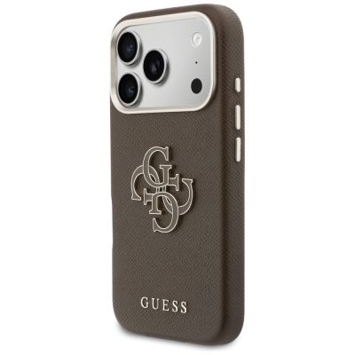 2. Guess FW Resin Logo Hülle für iPhone 17 Pro Max - Braun