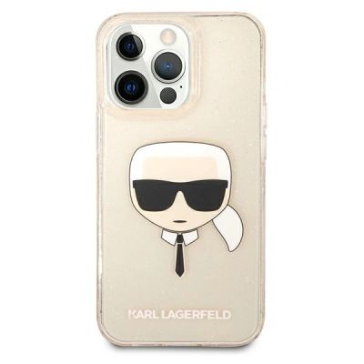 3. Karl Lagerfeld Glitzer Karl's Head Case für iPhone 13 Pro / iPhone 13 - Gold