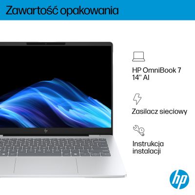 13. HP OmniBook 7 AI 14-fr0003nw Intel Core Ultra 5 225U Laptop, 35,6 cm (14") 2K, 16 GB LPDDR5-SDRAM, 512 GB SSD, Wi-Fi 6E (802.11ax), Windows 11 Pro, AI PC, Silber