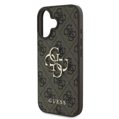 6. Guess 4G Big Logo Case für iPhone 16 - Braun