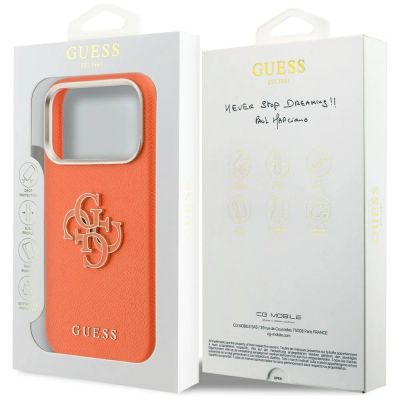 8. Guess FW Resin Logo Hülle für iPhone 17 Pro - Orange