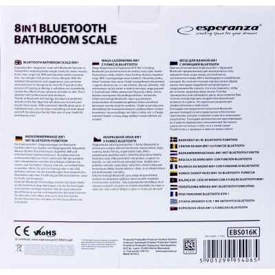 13. Esperanza EBS016K Bluetooth-Waage (Schwarz)