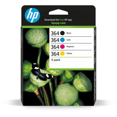 73. HP 364 Original-Tintenpatronen im 4er-Pack: Schwarz/Cyan/Magenta/Gelb