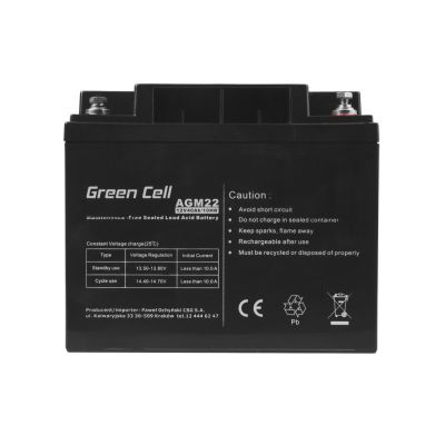 5. GREEN CELL GEL-BATTERIE AGM22 12V 40AH