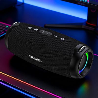 16. Dudao Y21Pro Kabelloser Lautsprecher mit RGB-Hintergrundbeleuchtung, Bluetooth 5.3 – Schwarz