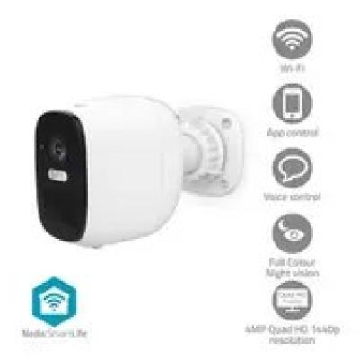 9. Nedis Smartlife WLAN-Außenkamera, IP66, Bewegungsmelder, Nachtsicht, Weiß