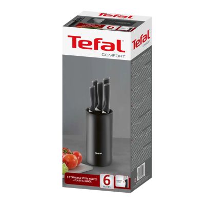 5. Tefal K2216S74 Küchenmesser Edelstahl 5 Stück.