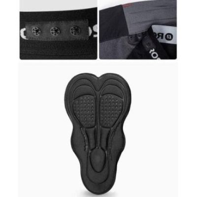 2. Rockbros Herren 2-in-1 Radhose, schwarz, Größe L