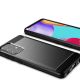 4. Carbon Case Flexibel Handyhülle TPU Schutzhülle für Samsung Galaxy A72 4G schwarz