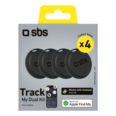 2. SBS Universal-Ortungshilfen Track My Dual, 4er-Set – schwarz