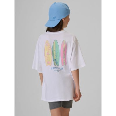 2. Lockeres T-Shirt mit Aufdruck für Mädchen 4F 4FJRSS26TTSHF3980-11S