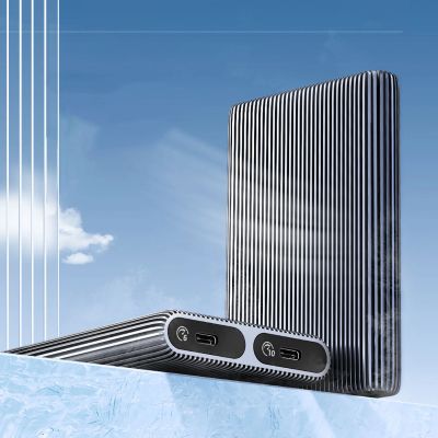 4. Orico AM2C3-2N Dual-Disk-Caddy für zwei M.2 NVME USB-C 3.2 10Gb/s-Laufwerke - Grau