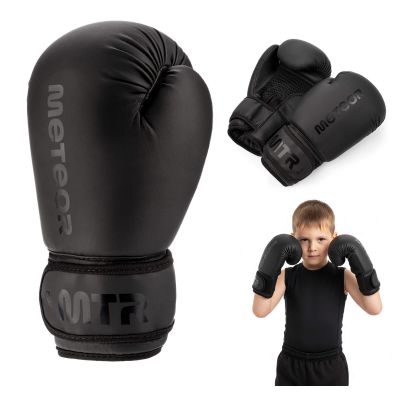 10. Meteor 4 oz Trainingsboxhandschuhe, Klettverschluss, PU