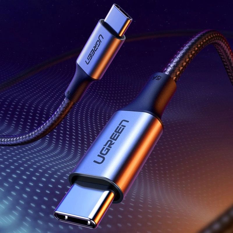 11. Ugreen US316 70427 USB-C – USB-C PD QC FCP Kabel 100 W 5 A 480 Mbit/s 1 m – Grau