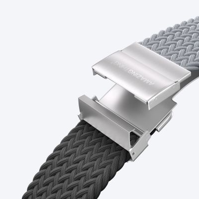 5. 2er-Set AmazingThing Blend Band für Apple Watch 45/46/49 mm - Grau-Schwarz/Grau