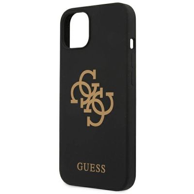 6. Guess Silicone 4G Logo Case für iPhone 13 - Schwarz