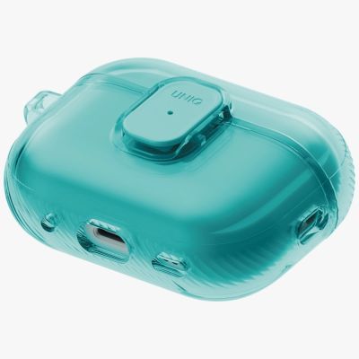 5. Uniq Glase Pro Schutzhülle für AirPods Pro 3 mit Schloss – Transparentblau
