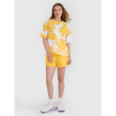 3. Übergroßes bedrucktes Damen-T-Shirt 4F 4FRSS25TTSHF2692-90A