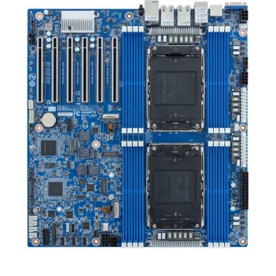 2. Gigabyte MS74-HB0 Motherboard 2x LGA4710 Intel Xeon 6 SoC (16x DIMM, 3x SlimSAS (12x SATA), 2xM.2, 2x10Gbe, 2x1Gbe, IPMI, E-ATX)