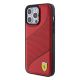 2. Ferrari Perforated Waves Metal Logo Hülle für iPhone 15 Pro – Rot