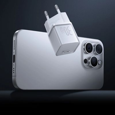 13. Baseus GaN5S 30W EU USB-C Wandladegerät – Weiß