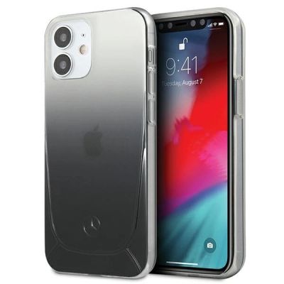 Mercedes Transparent Line Case für iPhone 12 mini - Schwarz