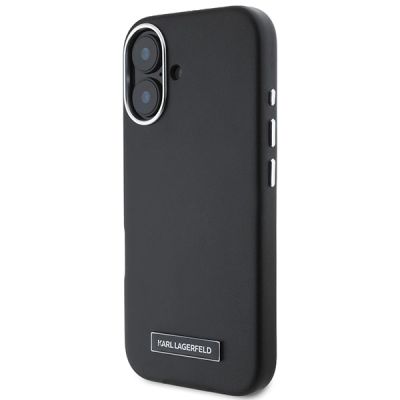 2. Karl Lagerfeld FW Metal Plate MagSafe Hülle für iPhone 16 Plus – Schwarz