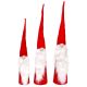 17. Set roter dekorativer Weihnachtsmänner 60, 70, 80 cm