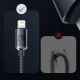 15. Baseus Crystal Shine Series Kabel USB-Kabel für schnelles Aufladen und Datenübertragung USB Typ A - Lightning 2.4A 1.2m schwarz (CAJY000001)