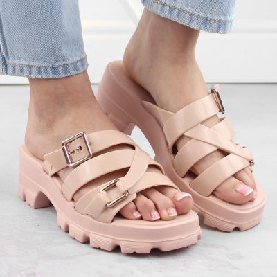 8. Zaxy duftende Flip-Flops mit Absatz in Nude W NN285044 INT2009B