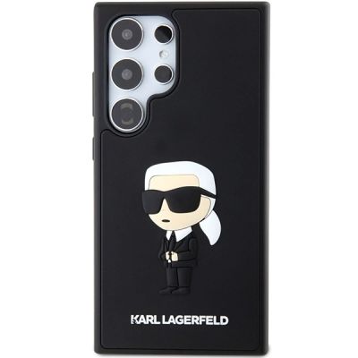 3. Karl Lagerfeld 3D Rubber Ikonik Case für Samsung Galaxy S24 Ultra - Schwarz