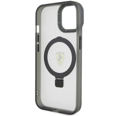 7. Ferrari FEHMP15SUSCAH iPhone 15 6,1" transparentes Hardcase Ring Stand 2023 Collection MagSafe