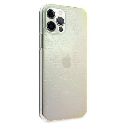 4. Guess GUHCP12M3D4GIRBL iPhone 12/12 Pro 6,1" schillernde/schillernde Hardcase 4G 3D-Musterkollektion