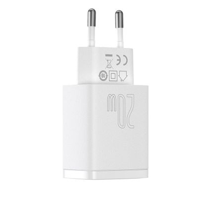 3. Baseus Compact Schnellladegerät USB / USB Type C 20W 3A Power Delivery Quick Charge 3.0 weiß (CCXJ-B02)