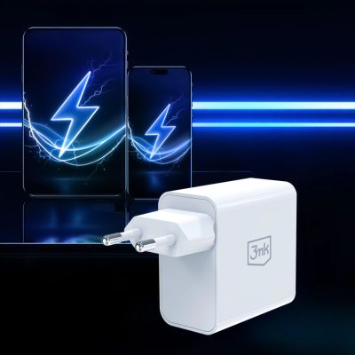 7. 3mk FlowPower 45W 1A1C PD3.0 QC4+ Wandladegerät – Weiß