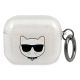 Karl Lagerfeld Glitter Choupette Hülle für AirPods 3 - Silber