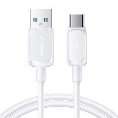 3. Joyroom Multi-Color Series A14 USB-A/USB-C 3A-Kabel 1,2 m – Weiß