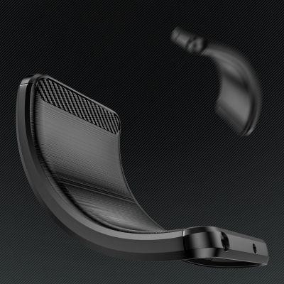 10. Hülle für Carbon Case Samsung Galaxy S24+ flexible Silikon-Carbon-Hülle - Schwarz
