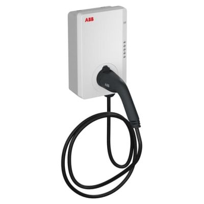 ABB Terra AC W22-G5-R-C-0 Wallbox-Ladestation, Typ 2, 22 kW, 5-m-Kabel, 3-Phasen-Versorgung/32 A, Bluetooth, WLAN, Ethernet, mit RFID-Lesegerät, GSM/4G-Modem