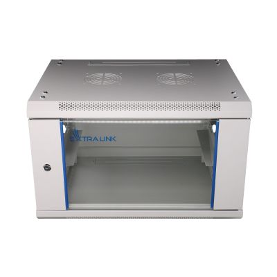 12. EXTRALINK Wandregalschrank 6 HE 600 x 600 mm GRAU
