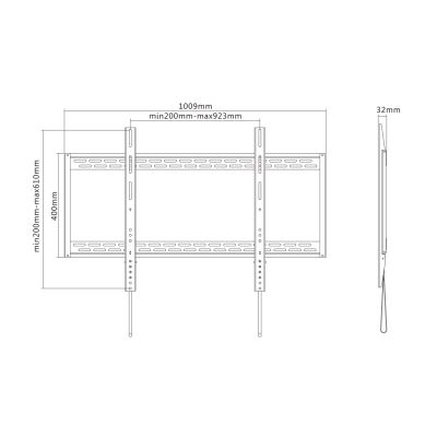 2. Equip 650323 TV-Halterung 2,54 m (100") Schwarz