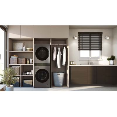 6. LG WashTower WT1210BBF 12/10 kg AI DirectDrive Waschtrockner mit TurboWash-Wärmepumpe, schwarz