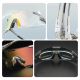 11. Rockbros SP338 ROAD TO SKY Radbrille mit Wechselgläsern – Grau