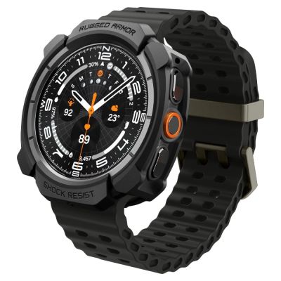 4. Spigen Rugged Armor Schutzhülle für Samsung Galaxy Watch Ultra 47 mm – Mattschwarz