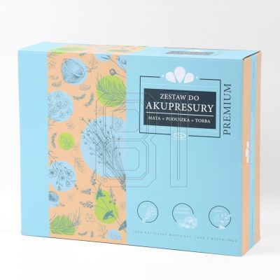 21. Akupressurmatte + Kissen SMJ Sport YG009 Premium Eco (Leinen Kokosnuss Buchweizen)