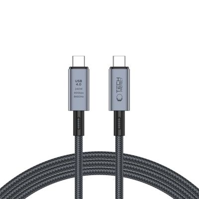 Tech-Protect UltraBoost Max USB-C 4.0 / USB-C 4.0 PD 240 W 8K 40 Gbit/s 2 m Kabel – Grau