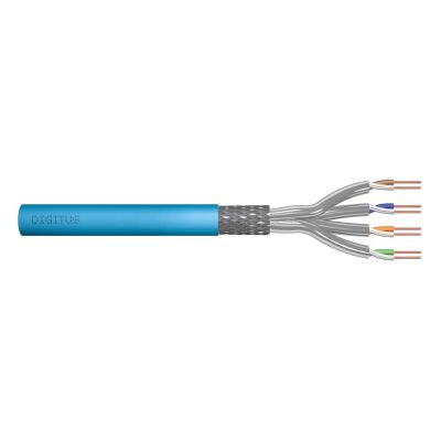DIGITUS Installationskabel Kat. 6A, S/FTP, Eca, AWG 23/1, LSOH, 50 m, blau, folienummantelt