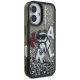 4. Karl Lagerfeld iPhone 16 Hülle mit flüssigem Glitzer und Choupette-Logo – Schwarz