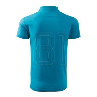 4. Malfini Single J. M MLI-20244 Türkises Poloshirt